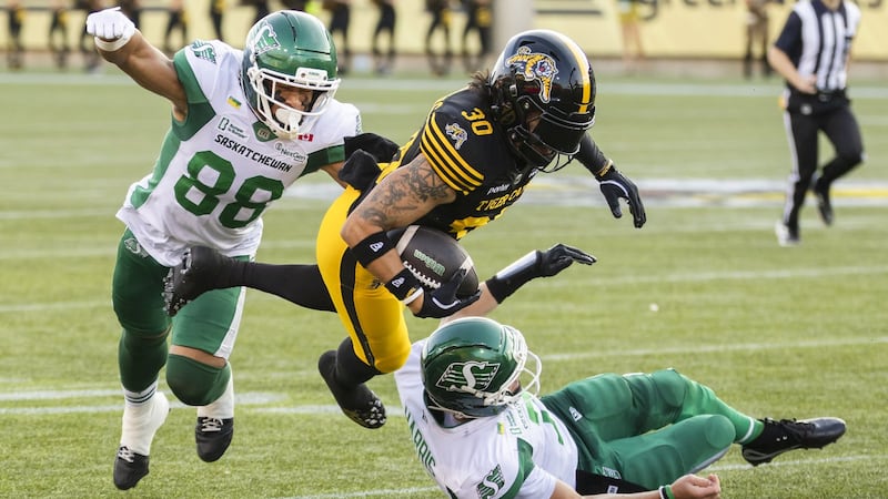 Ford comes off the bench to help Tiger-Cats rally past Roughriders 26-19