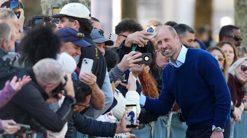 Prince William stops traffic outside Buckingham Palace for a game of cricket