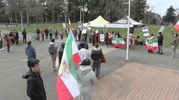 Persian Student Association holds rally at UVic to denounce current Iranian regime