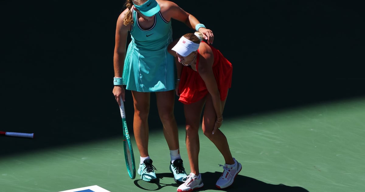 Mirra Andreeva helps injured opponent Anastasia Potapova before finishing ...