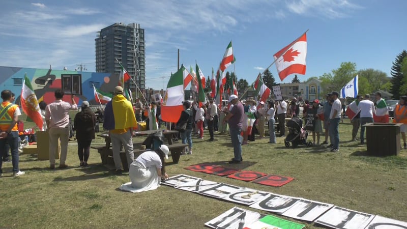 ‘We want to be the voice’: Demonstration held in support of Iran
