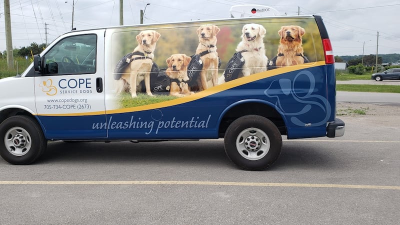 Police find van stolen from COPE service dogs