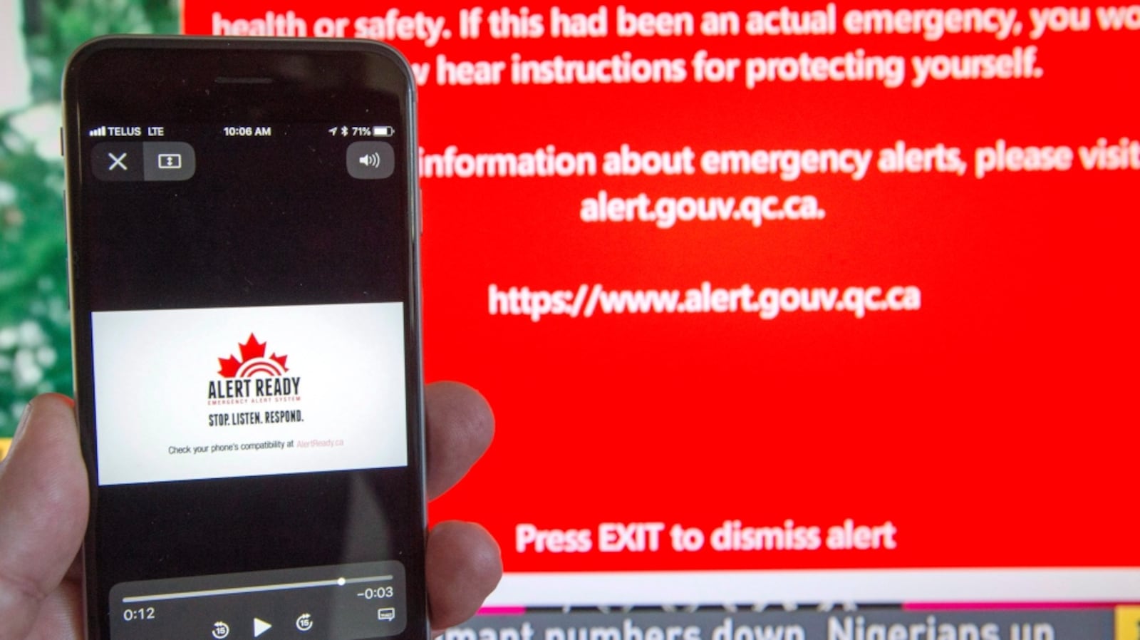 Ontario sends test emergency alert to cell phones across the province