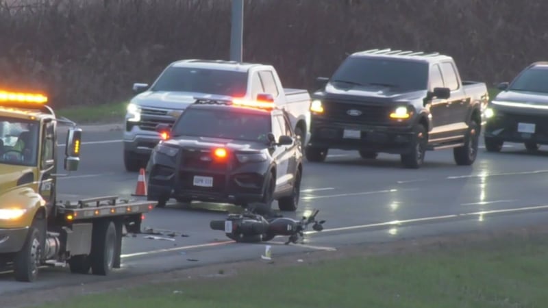 Crash on Highway 85 sends motorcyclist to hospital