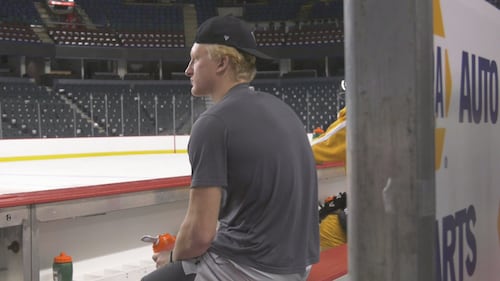 Calgary Hitmen forward Carter Sanderson makes presence felt in debut