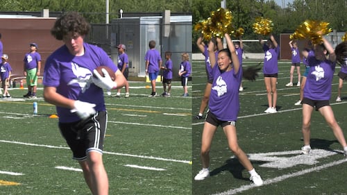 Minnesota Vikings team up with Calgary sports to bring free football and dance camp