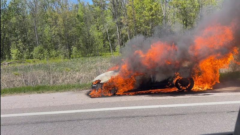 Volkswagen sedan catches fire in Severn Twp.