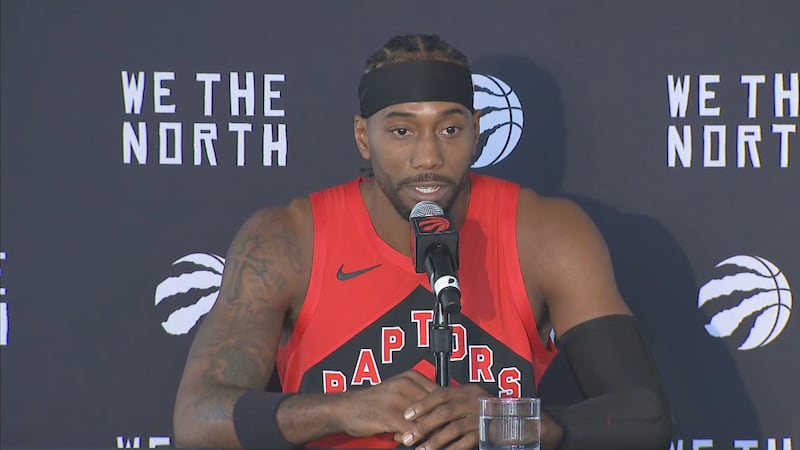 ‘Excited to be back’: Kawhi Leonard speaks to reporters at Toronto Raptors media day. Here’s everything he said.