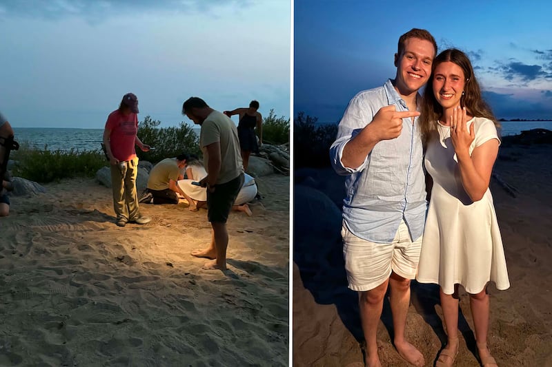 'So eternally grateful': Ontario beach proposal turns into community ring hunt