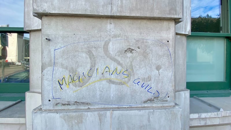 Plaque highlighting Winnipeg magic history disappears