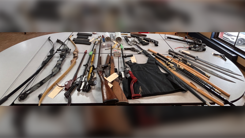 N.S. RCMP arrests man, seizes firearms, crossbows, swords after search in Westville