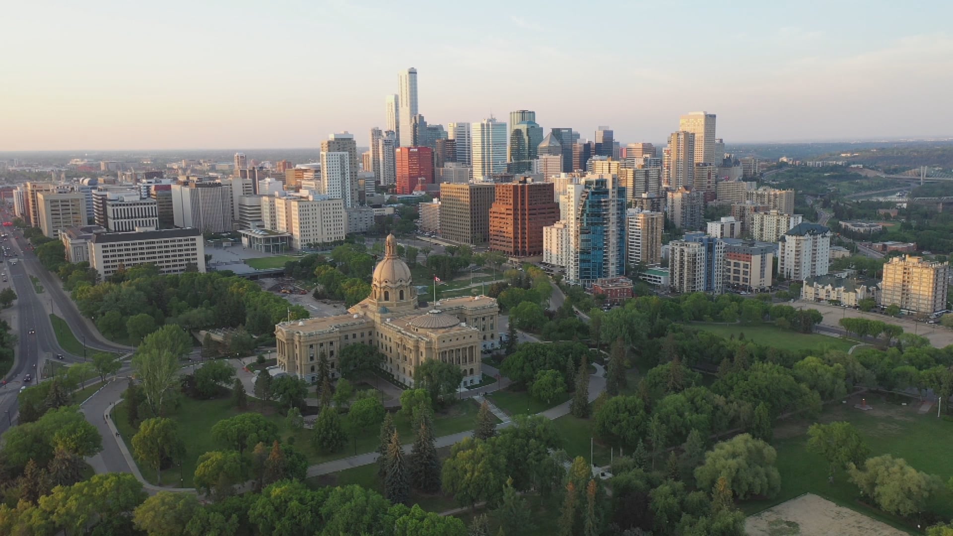The Alberta legislature can be seen in Edmonton, Alberta. (CTV News Edmonton)