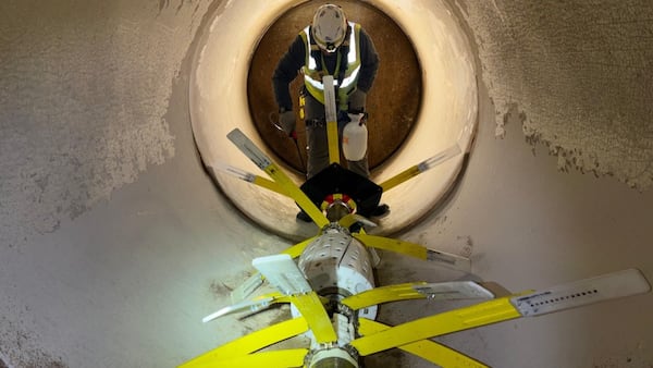 Pipe-diver device ready for relaunch into Calgary’s Bearspaw water feeder main