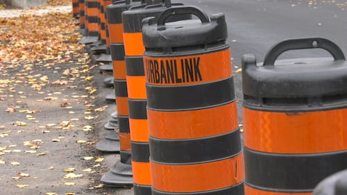 Driver charged for pushing pylon in Guelph construction zone