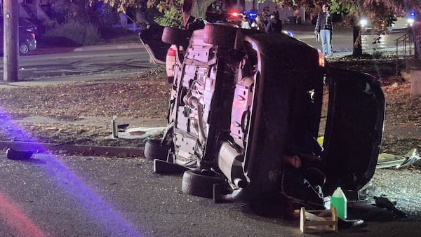 Driver on the run after Wharncliffe Road crash sends car onto its side