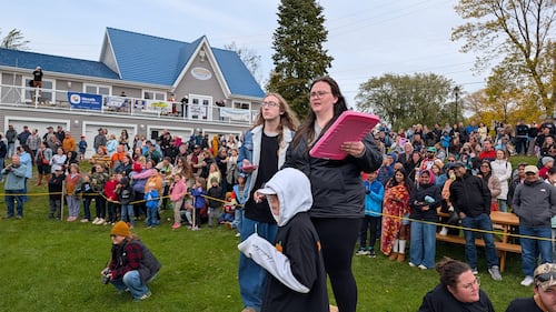 Families went to the Windsor Pumpkin Regatta and Build Your Own Boat Race in Windsor, N.S., on Sunday, Oct. 11, 2026. (Valentine Nkengbeza/CTV Atlantic)