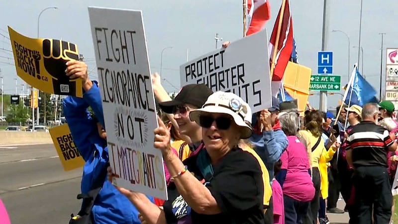 Thousands rally across Alberta as some warn separation debate is overshadowing other concerns