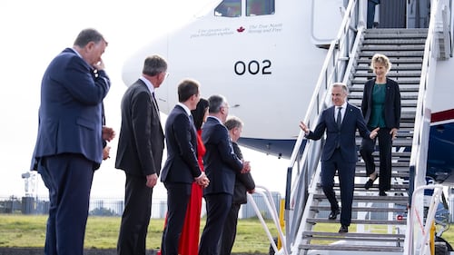Carney gets warm welcome while visiting family’s ancestral home in County Mayo
