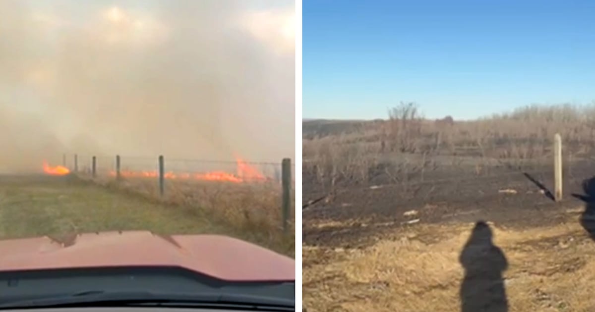 New videos show ‘fast-moving’ fire burning near CFB Wainwright