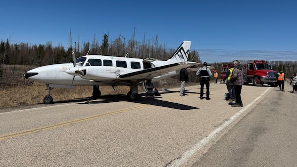 Plane lands on Manitoba highway