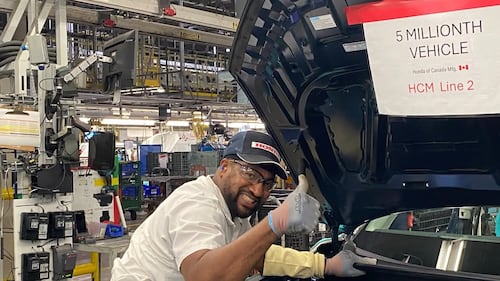 A Honda plant in this small Ontario town is marking a major milestone