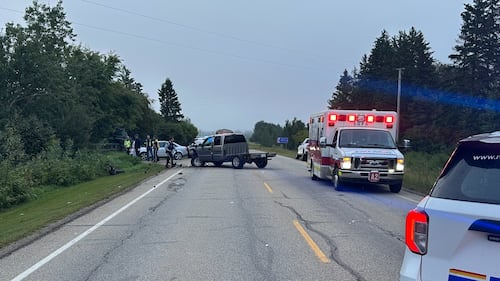 A motorcyclist from Edmonton was killed in a collision with a pickup truck on Highway 627 near Range Road 273 on Aug. 13, 2026. (Source: RCMP)