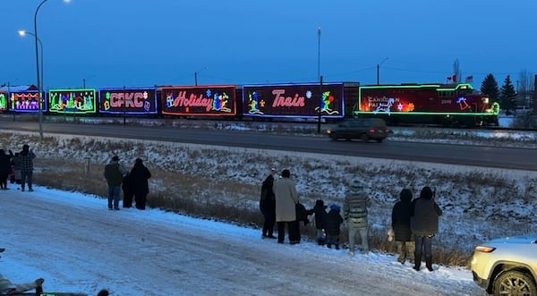 Holiday train comes to Maskwacis after speeding by in years past