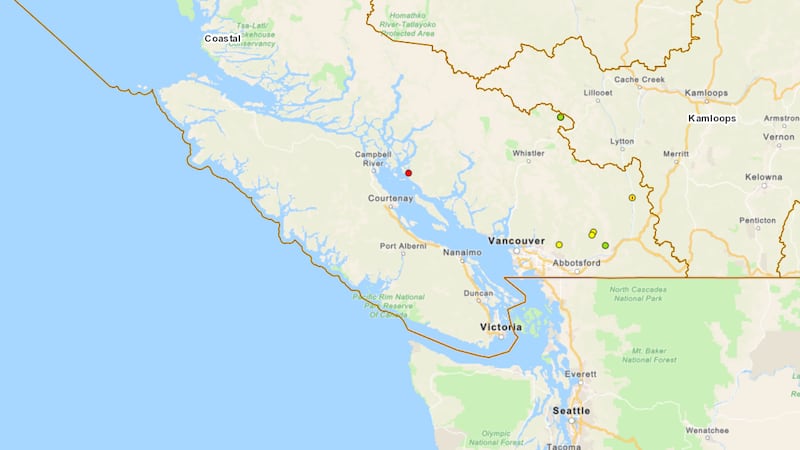 Vancouver Island wildfire activity drops to zero after early spring fires