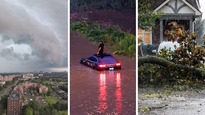 Scenes from severe thunderstorm that flooded parts of Toronto and surrounding area