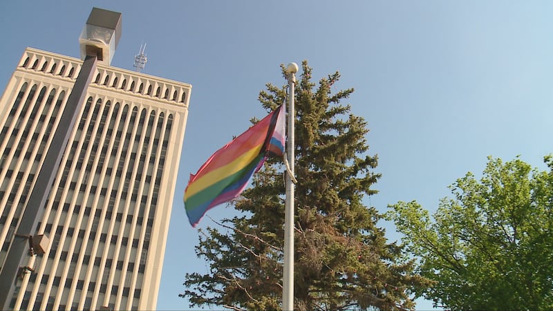 Pride Flag raised at Regina city hall amid calls for visibility and community consultation