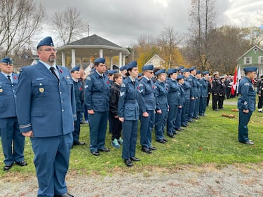 A Remembrance Day ceremony in Windsor, N.S. on Tuesday, Nov. 11, 2025. (CTV Atlantic/ Hafsa Arif)
