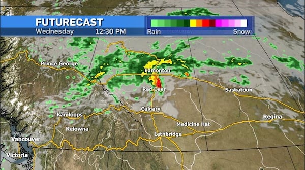 A windy and stormy Wednesday for Alberta