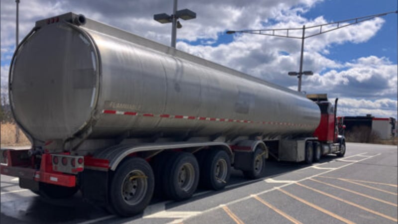 Spilt milk from overloaded tanker truck results in over $5,400 in fines