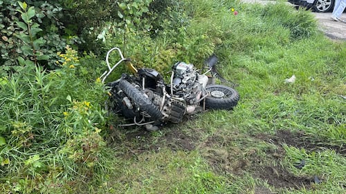 A motorcyclist from Edmonton was killed in a collision with a pickup truck on Highway 627 near Range Road 273 on Aug. 13, 2026. (Source: RCMP)
