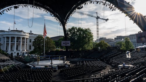 Lights! Camera! Cage match! The White House lawn's Octagon is ready for Trump's 80th birthday bash