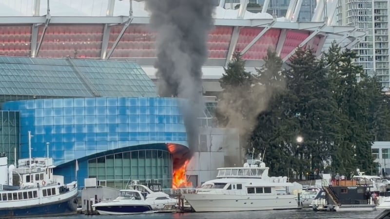 Arson suspected in fire at Vancouver’s Plaza of Nations