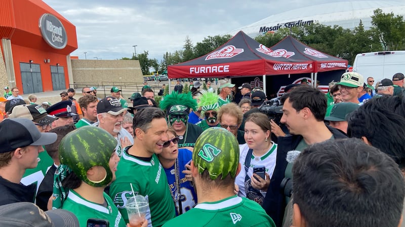 Pierre Poilievre makes appearance at Labour Day Classic