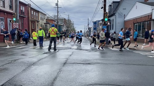 Runners are pictured.