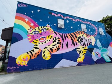 One of the many murals part of the 2026 Halifax Mural Festival is seen. (CTV/Mike Lamb)