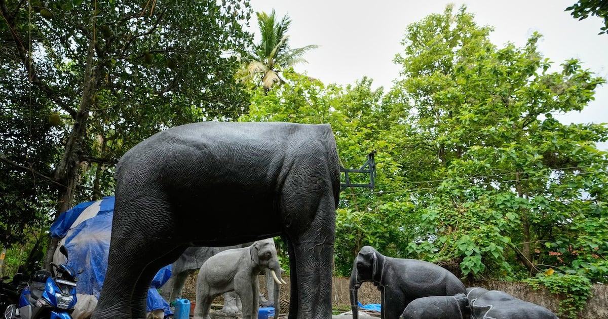 News 6 Robotic elephants draw crowds and controversy in some of India’s Hindu temples