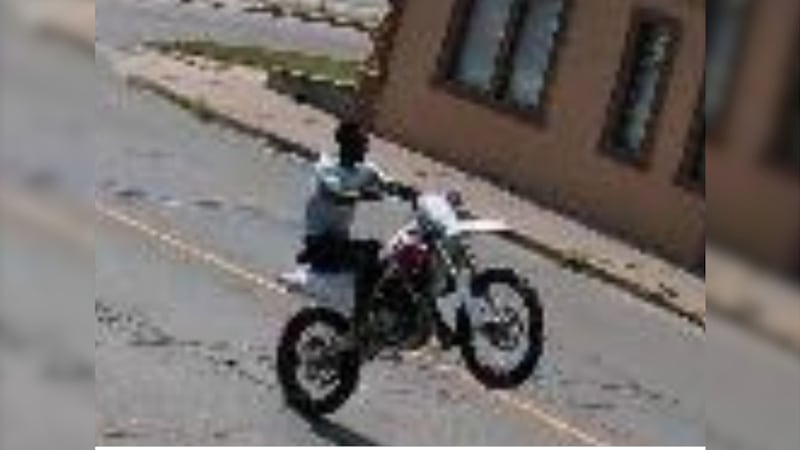 Dirt bike driver doing ‘wheelies’ sought by police