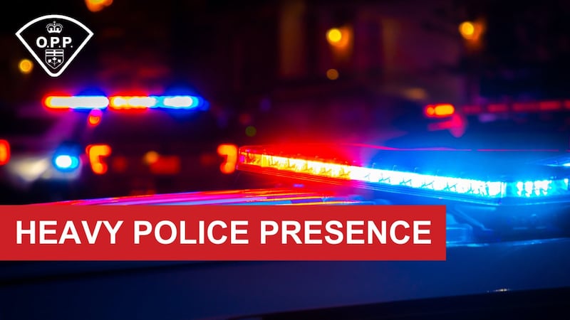 Heavy police presence in Elk Lake on Tuesday morning