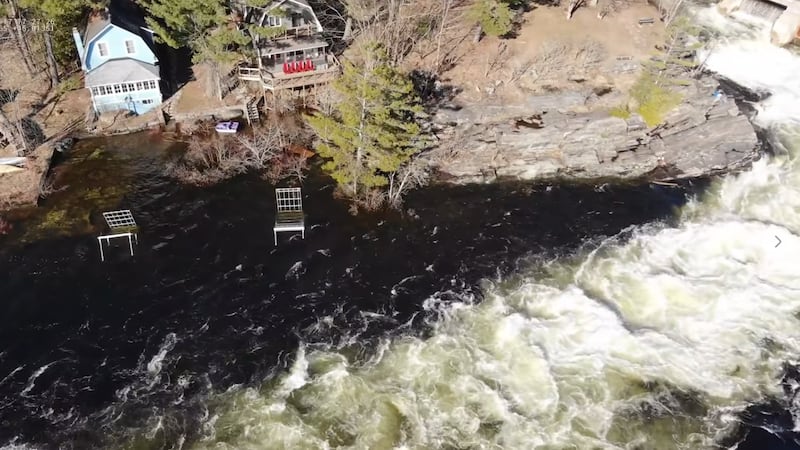 Fire department using drones for aerial footage of flooding
