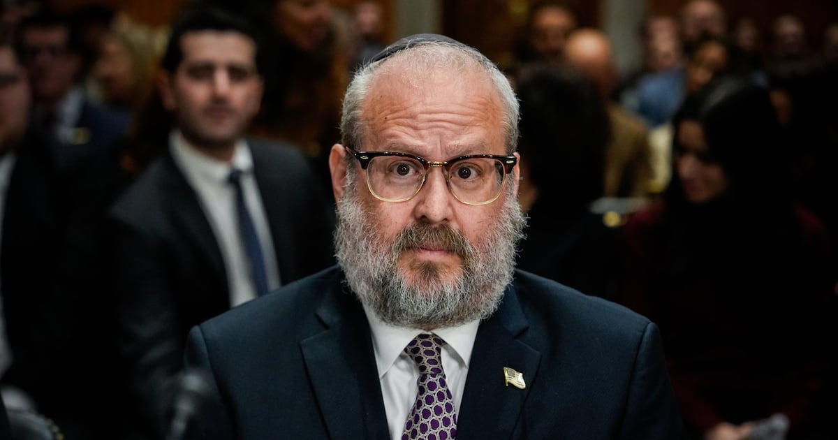 Rabbi Yehuda Kaploun arrives to a U.S. Senate Foreign Relations Committee confirmation hearing on his nomination to be the special envoy to monitor and combat anti-semitism, Wednesday, Nov. 19, 2025, on Capitol Hill in Washington. (AP Photo/Julia Demaree Nikhinson)