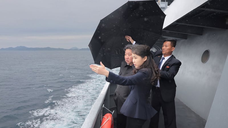 North Korean leader Kim showcases new warship ahead of visit by China's Xi