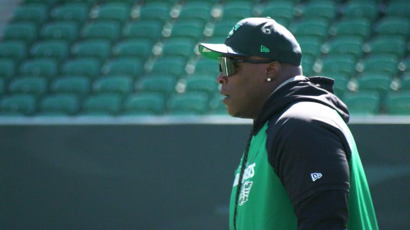 Old habits die hard for Riders’ coach Micah Johnson in first training camp post-retirement