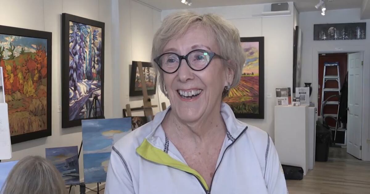 Marie Rutter Colon cancer survivor artist from Collingwood hosts live art event