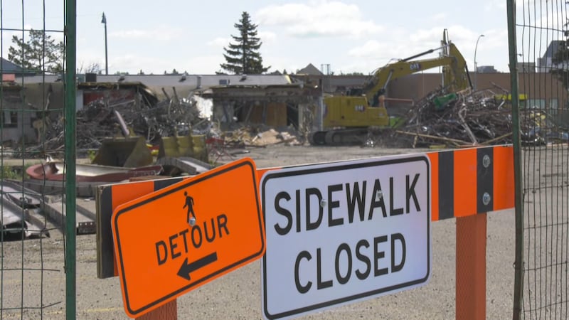 Demolition of Stony Plain Road strip mall begins