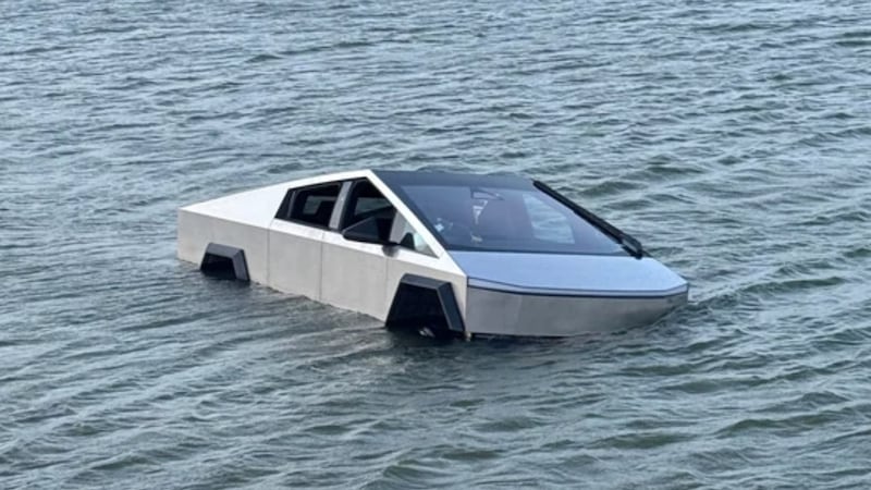 Cybertruck driver forced to abandon vehicle in lake after attempting to use 'Wade Mode'
