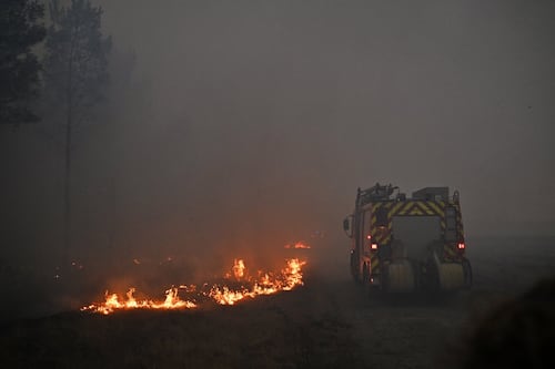 French president pledges support on visit to fire zone, vows: ‘We will win this battle together’